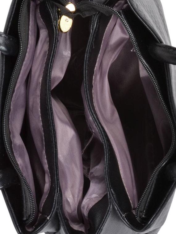 black leatherette handbag - 11857928 - Standard Image - 2