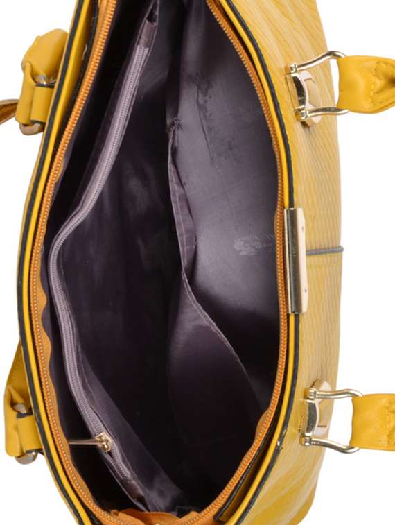yellow leatherette handbag - 11857930 -  Standard Image - 2