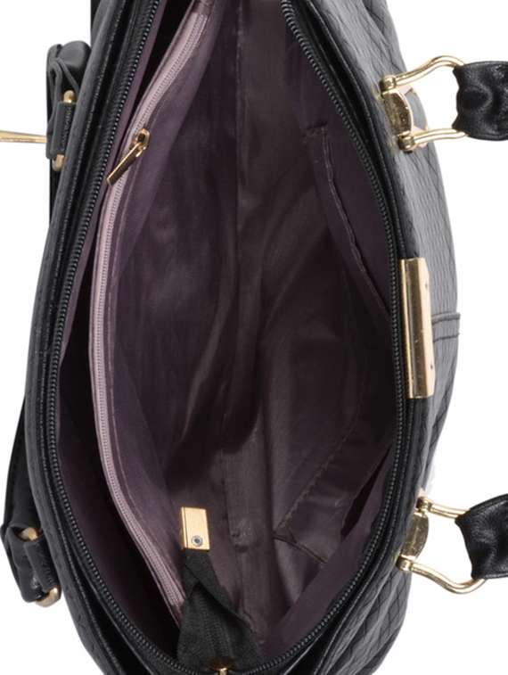 black leatherette handbag - 11857931 - Standard Image - 2