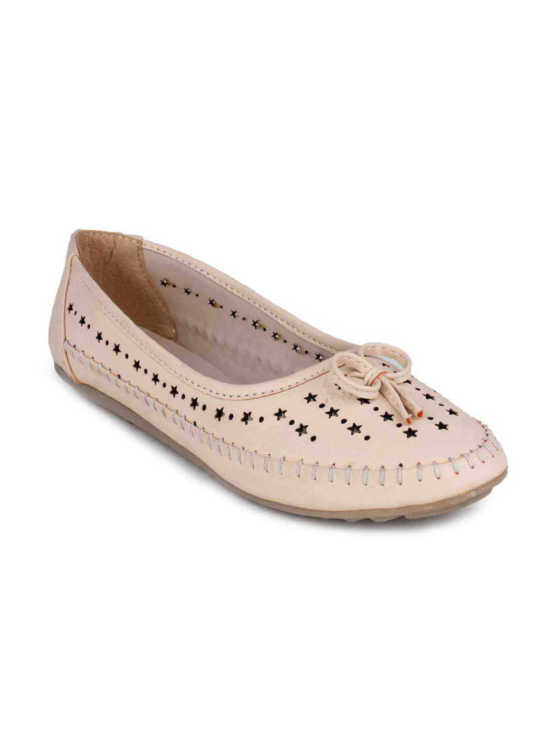 beige  slip on ballerina
