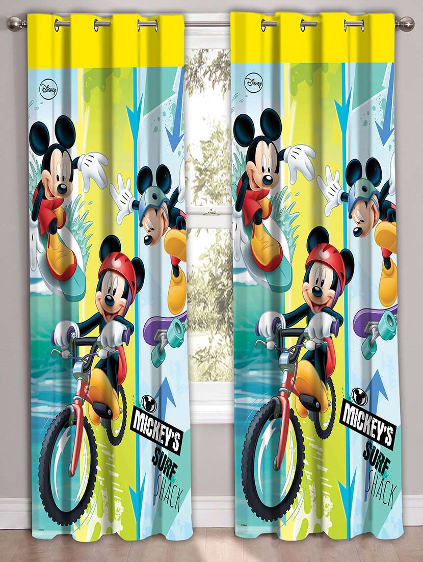 multicolored printed polyester curtains