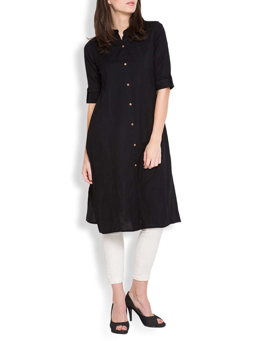 black  a-line kurta