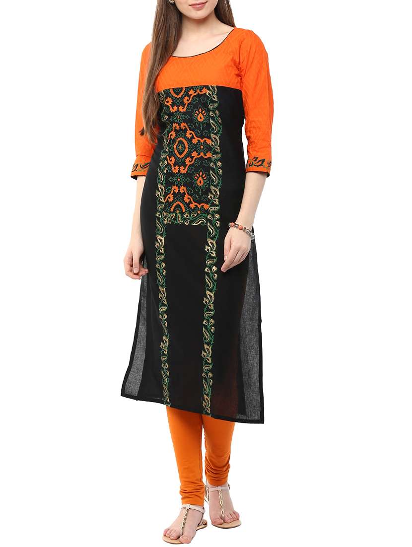block print   straight kurta