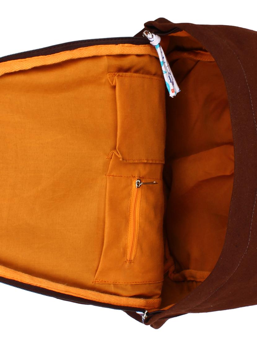 brown canvas backpack - 11875202 - Standard Image - 2