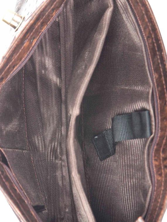 brown leatherette textured sling bag - 11902731 - Standard Image - 2