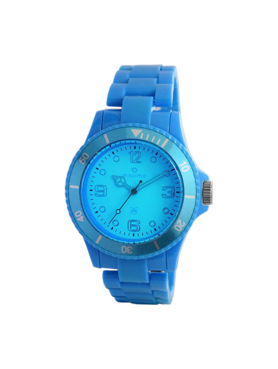 blue analog wrist watch