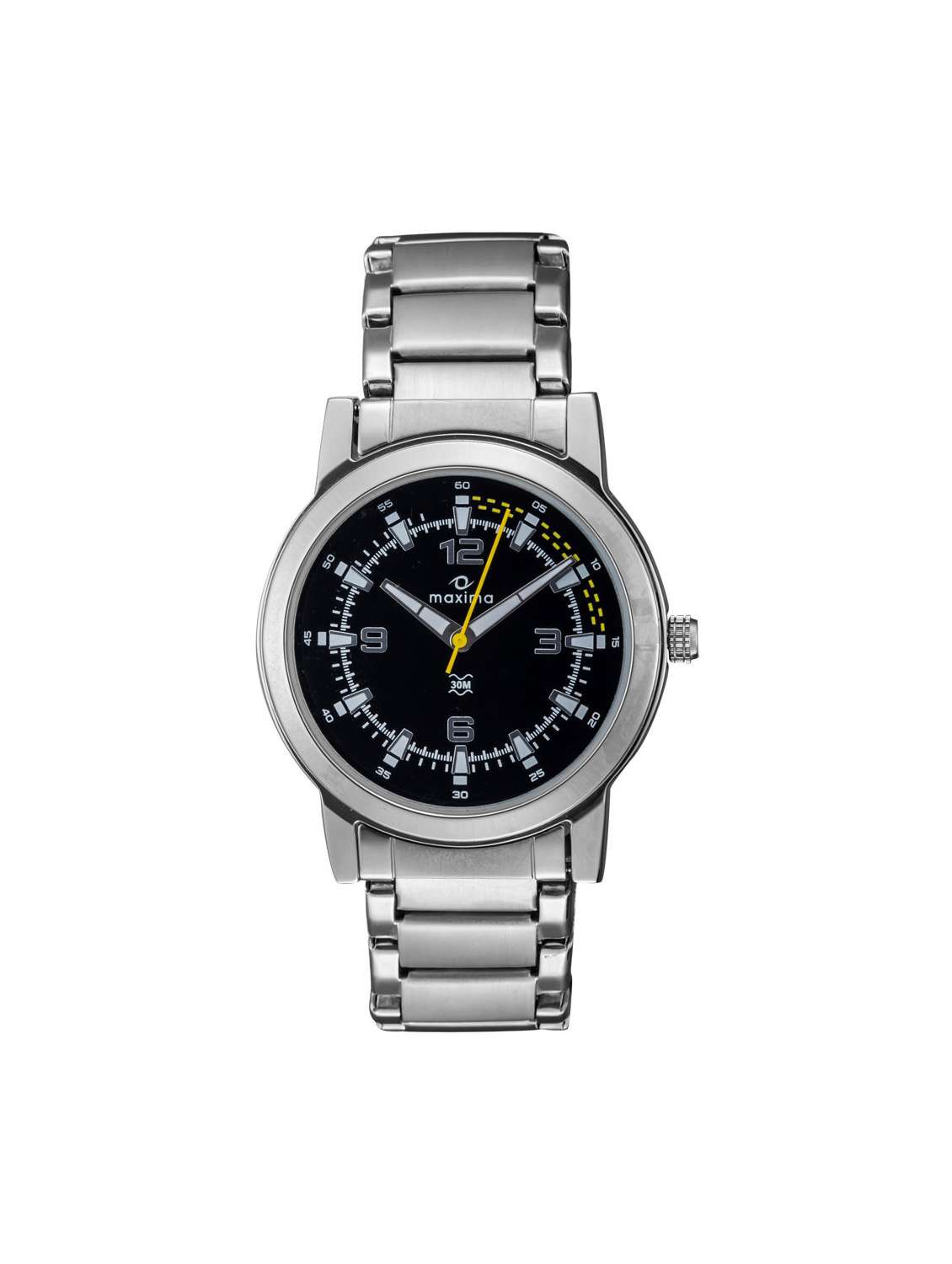 maxima black analog watch for men