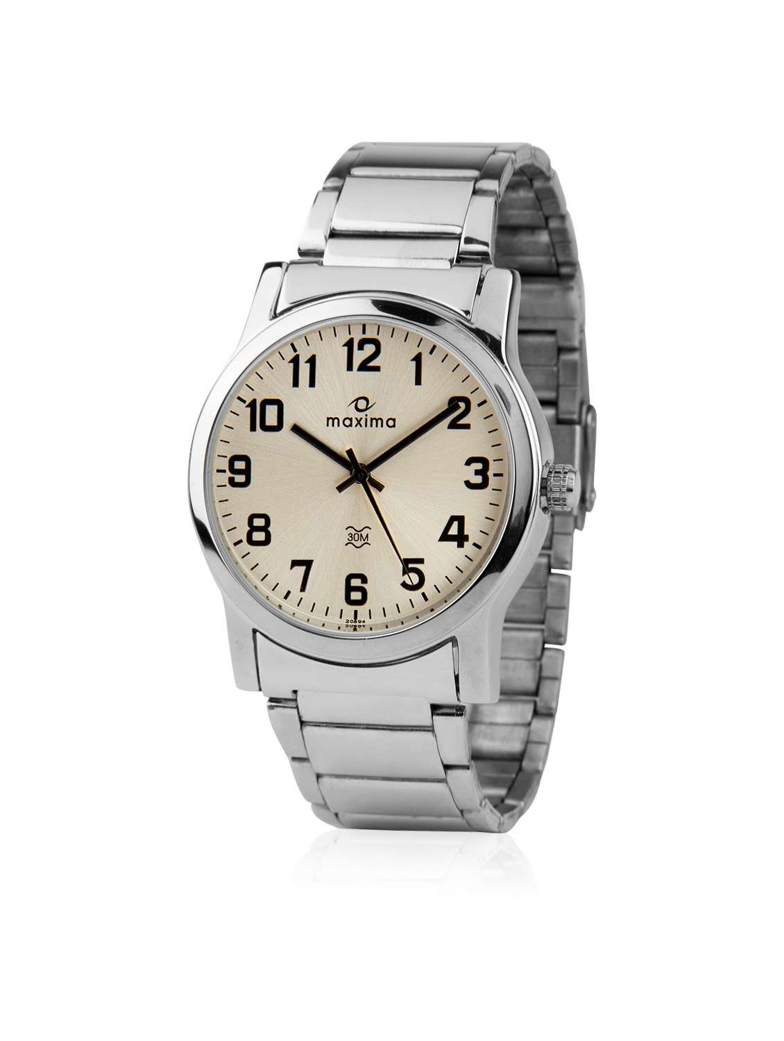 maxima silver analog watch for men