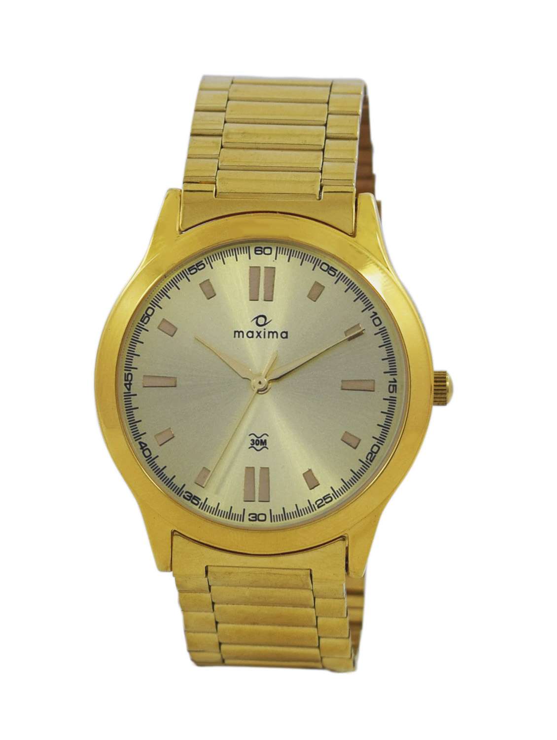 gold stainless steel wrist watch