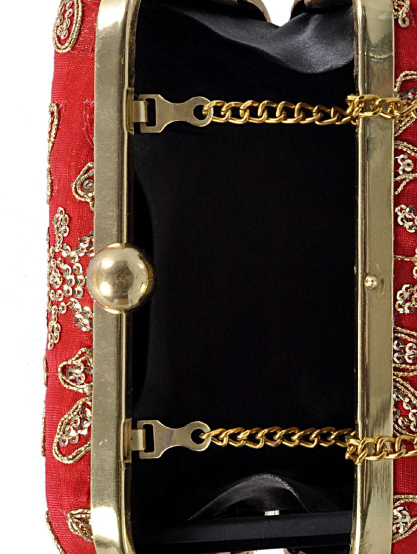 red cotton clutch - 11912483 -  Standard Image - 2