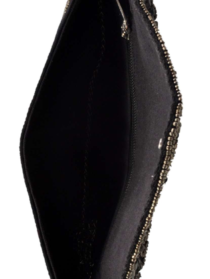 black cotton embellished clutch - 11912489 -  Standard Image - 2