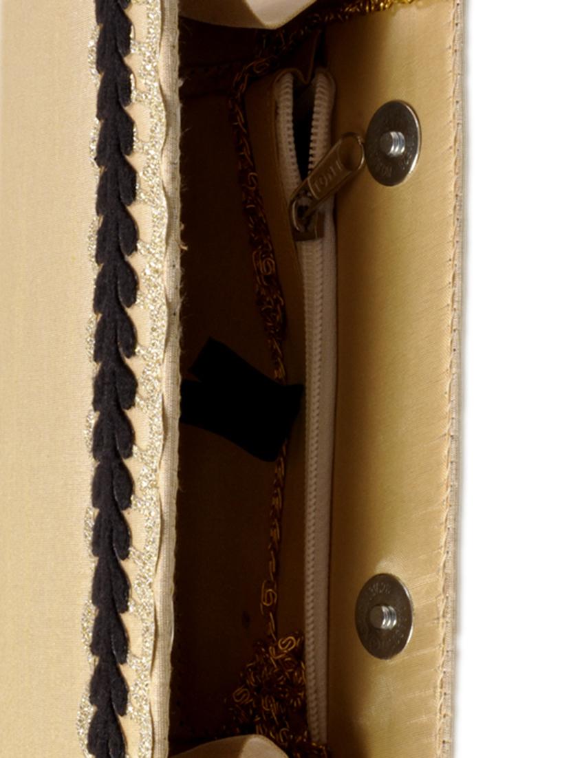 beige cotton embroidered clutch - 11912496 - Standard Image - 2