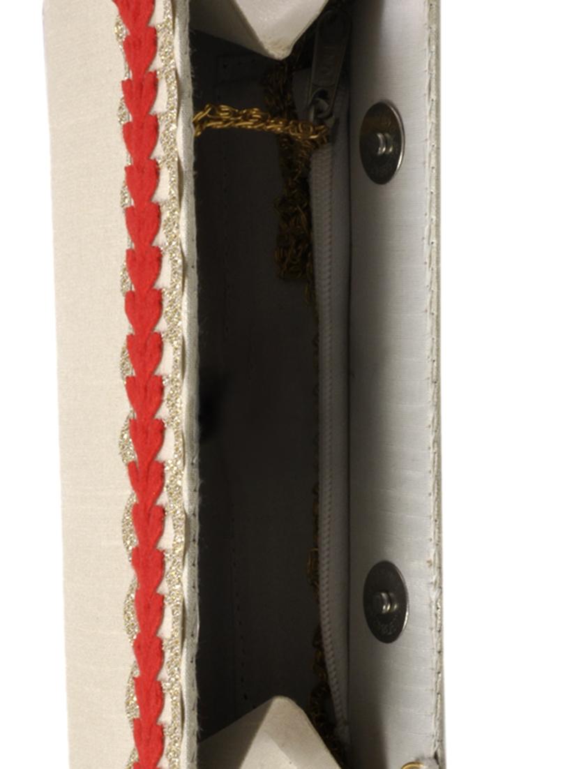 white cotton embroidered clutch - 11912499 - Standard Image - 2