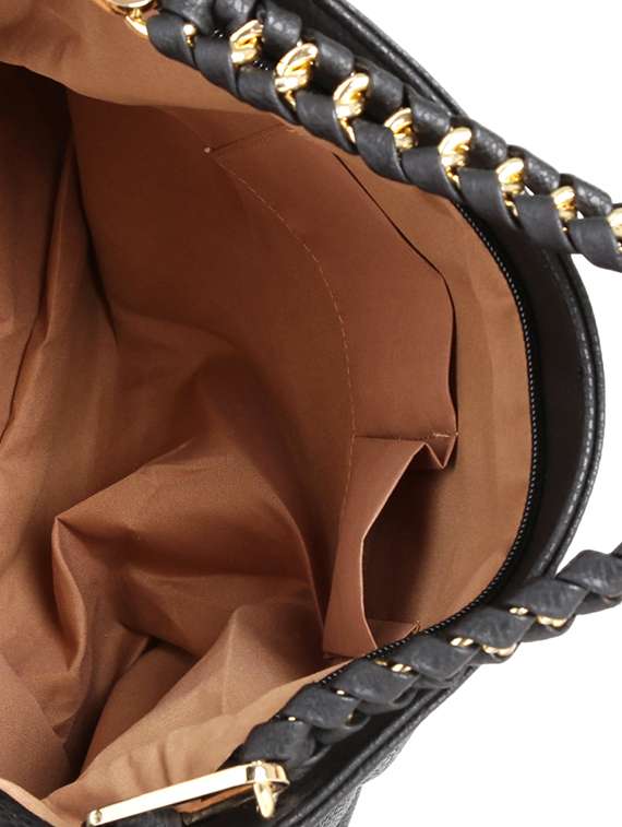 black leatherette handbag - 11921138 - Standard Image - 2