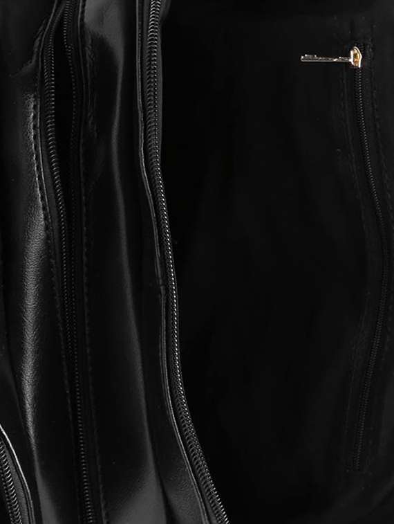 black leatherette textured handbag - 11921150 -  Standard Image - 2