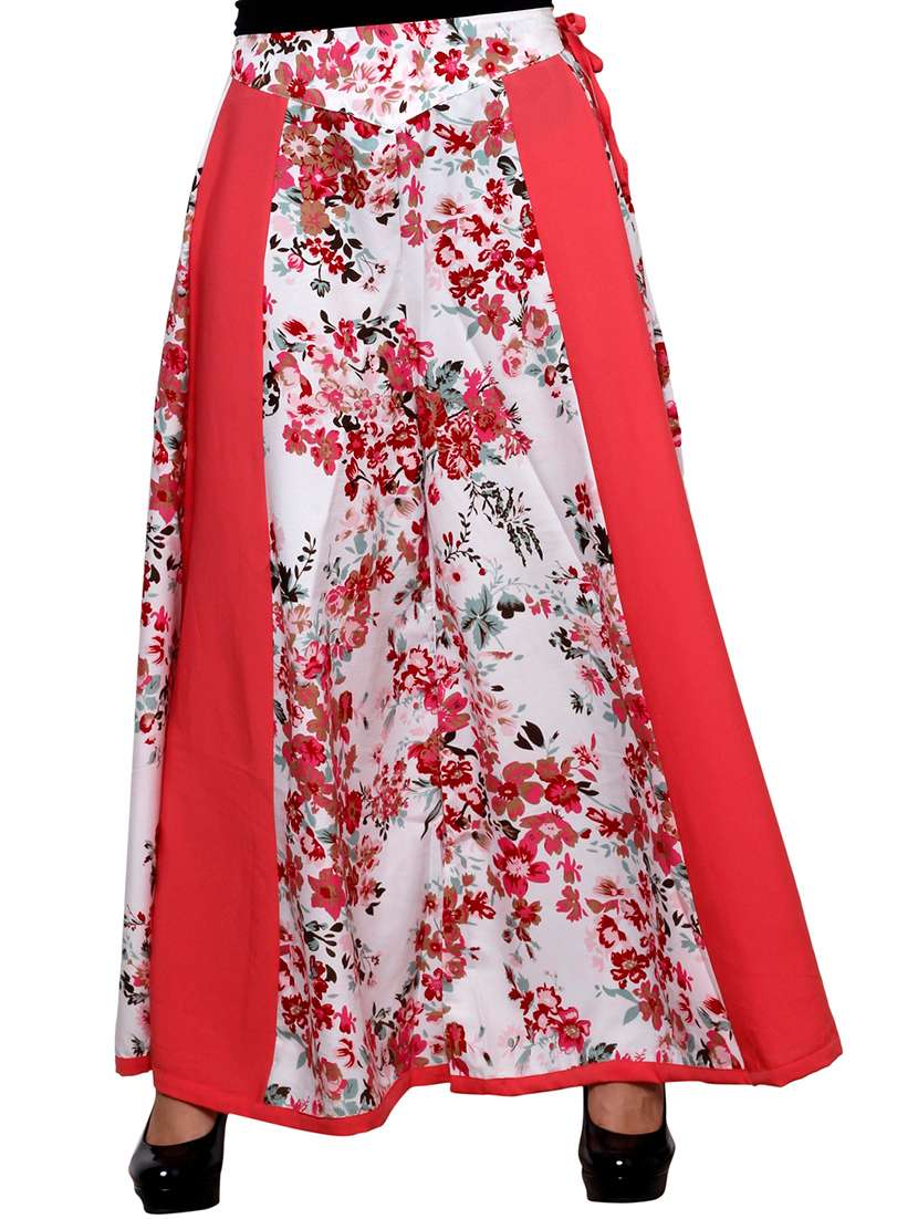 multi colored crepe palazzos