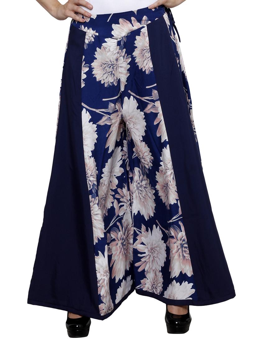 navy blue crepe palazzo