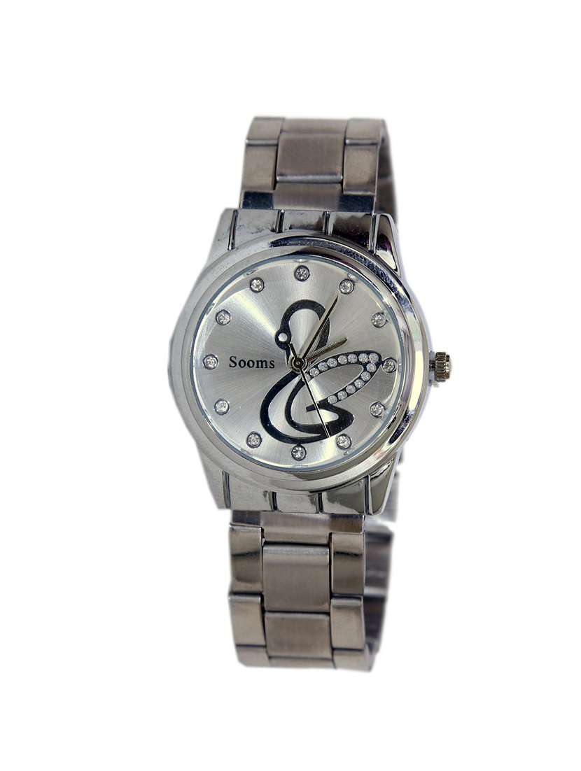 metallic analog wrist watch