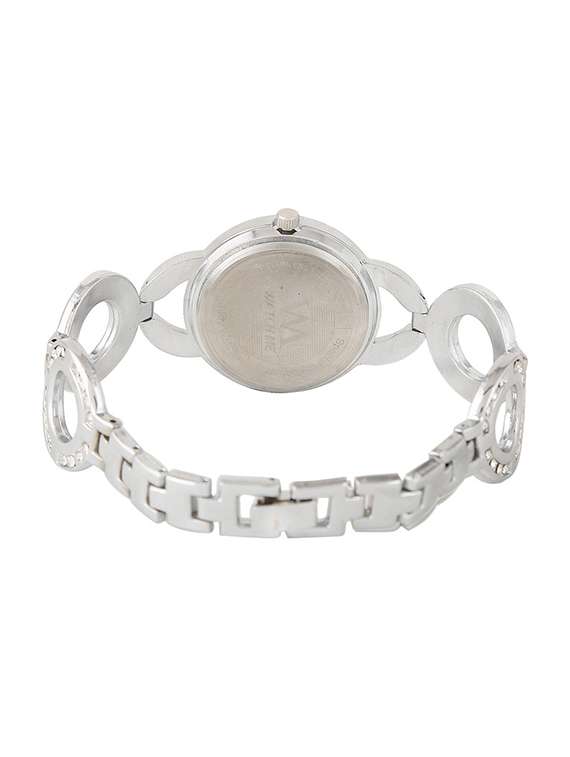 silver studded stainless steel wrist watch - 11960379 -  Standard Image - 2