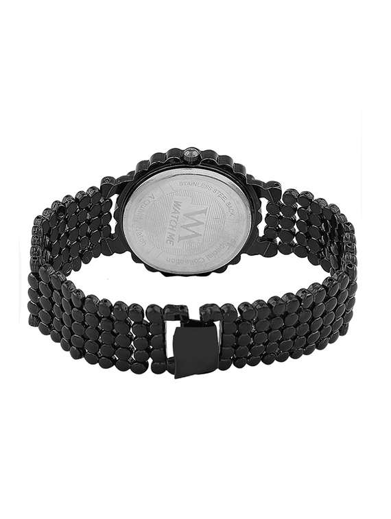 black studded stainless steel wrist watch - 11960383 -  Standard Image - 2