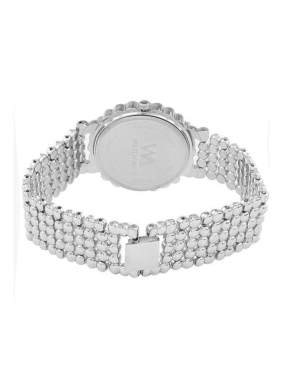 silver studded stainless steel wrist watch - 11960399 -  Standard Image - 2