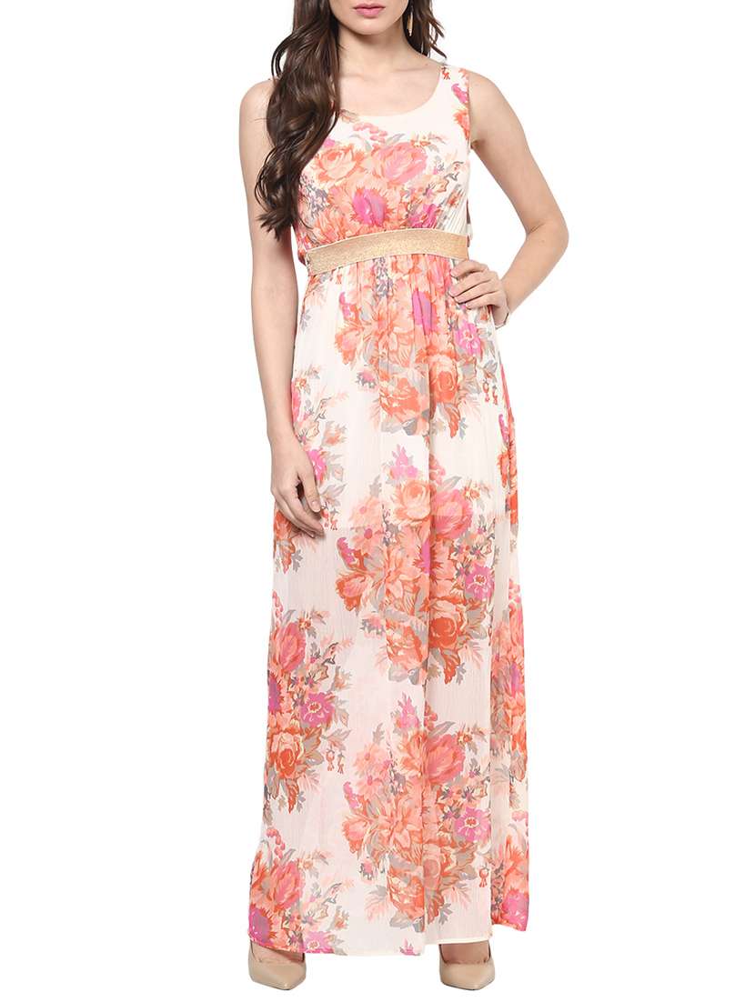 tie back floral maxi dress 