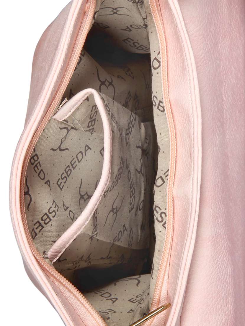 pink synthetic leather sling bag - 12086443 - Standard Image - 2