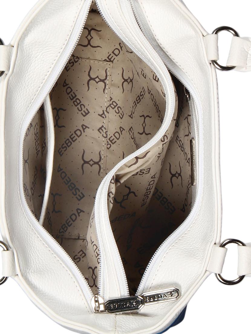 white leatherette handbag - 12086448 - Standard Image - 2