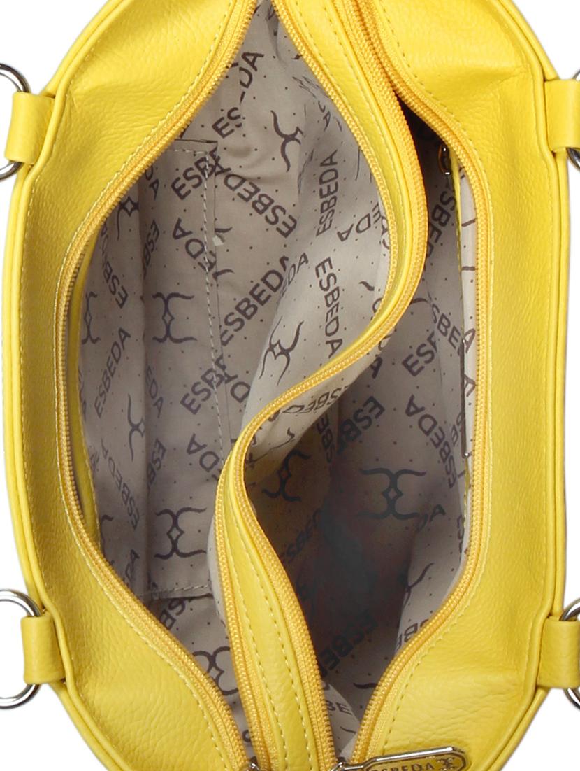 yellow leatherette handbag - 12086450 - Standard Image - 2