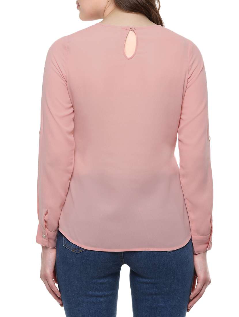 women's straight round neck top - 12089851 -  Standard Image - 2