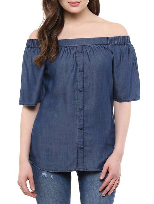 women's straight off shoulder top - 12089855 - Standard Image - 0