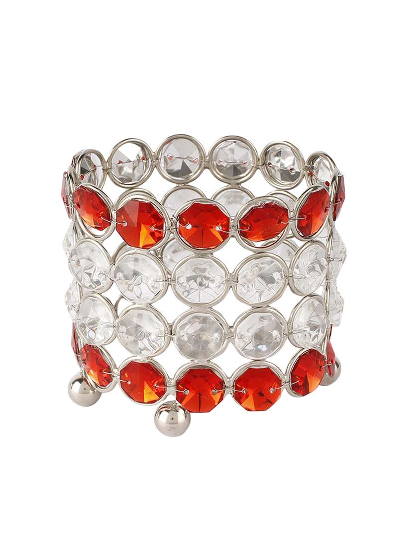 designer oval crystal stand