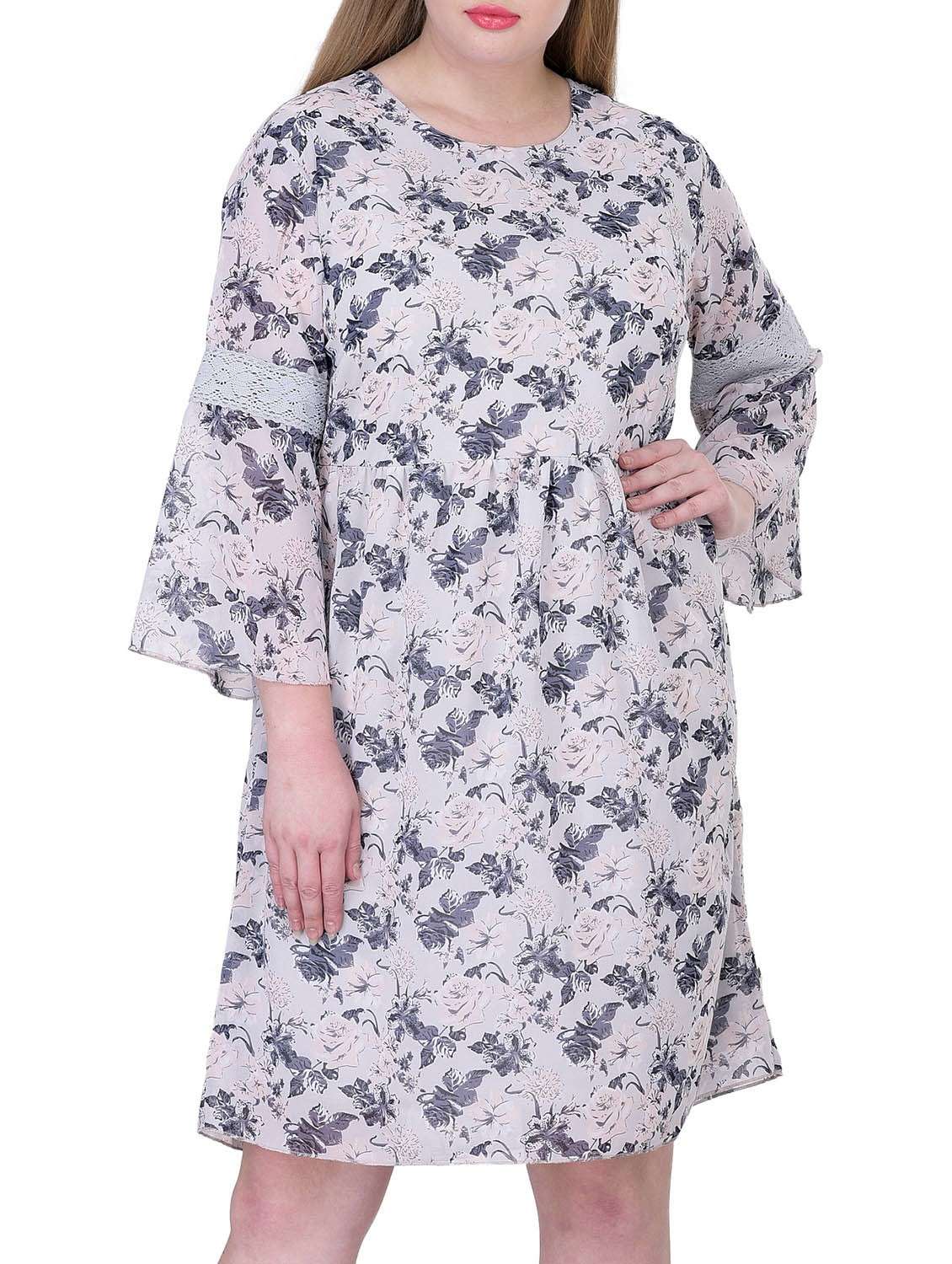 grey printed shift dress