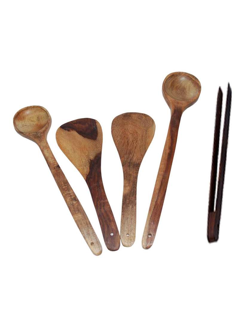 desi karigar wooden ladles and chimta