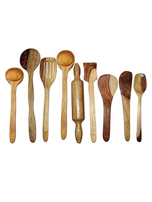 desi karigar wooden kitchen tool set - 12096699 - Standard Image - 0
