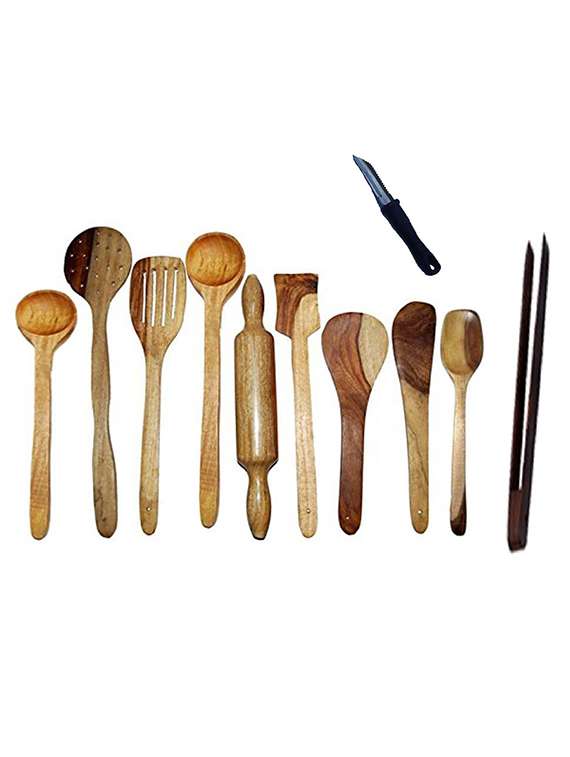 desi karigar wooden kitchen tool set
