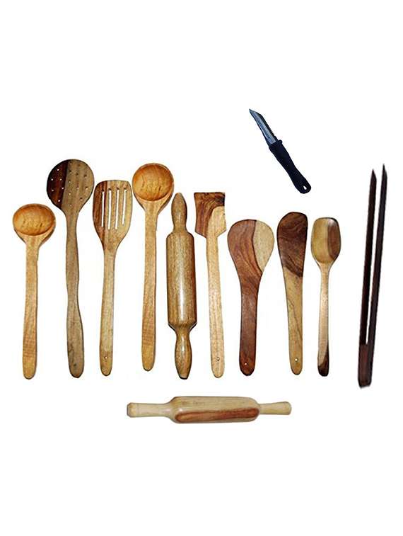 desi karigar wooden kitchen tool set