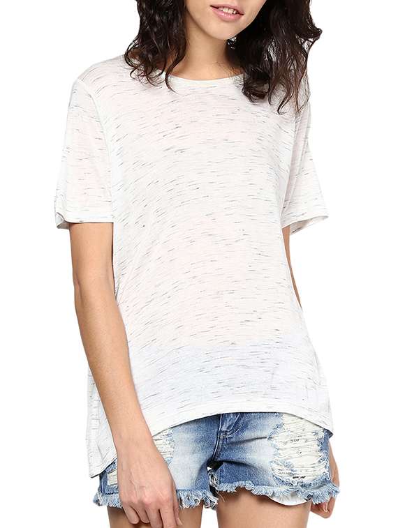 white cotton regular tshirt