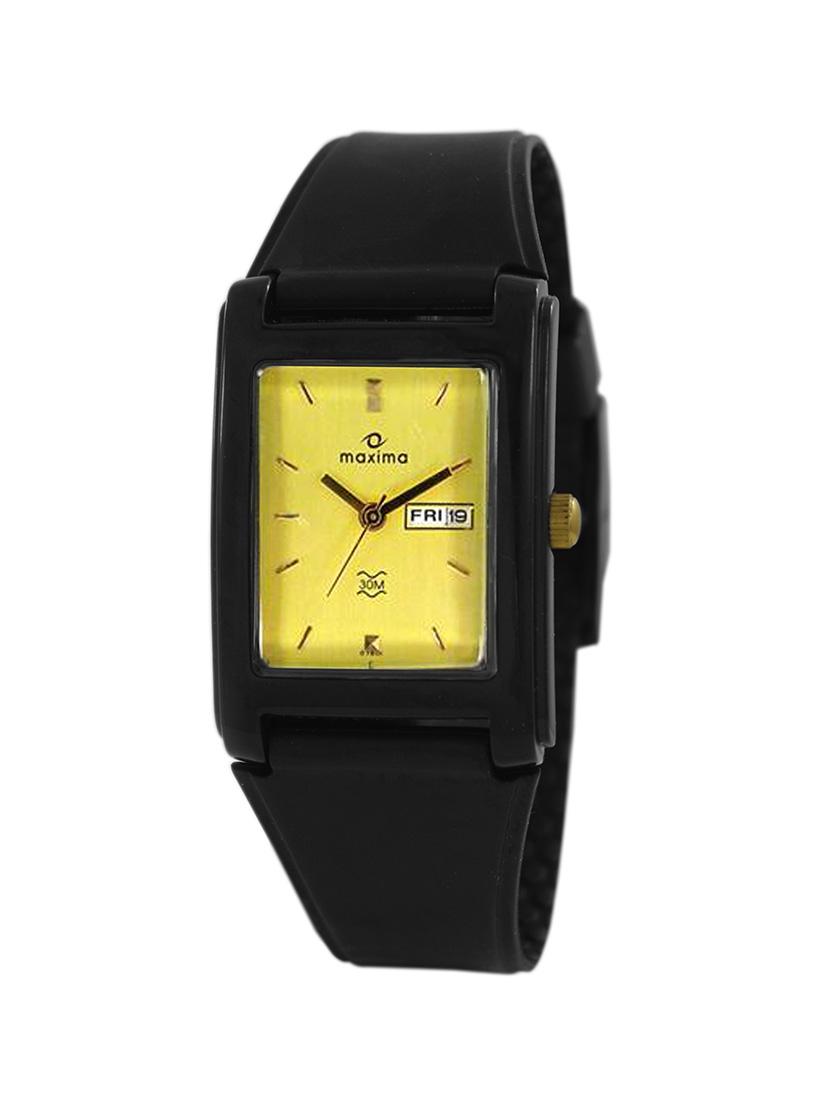 black polyester analog watch