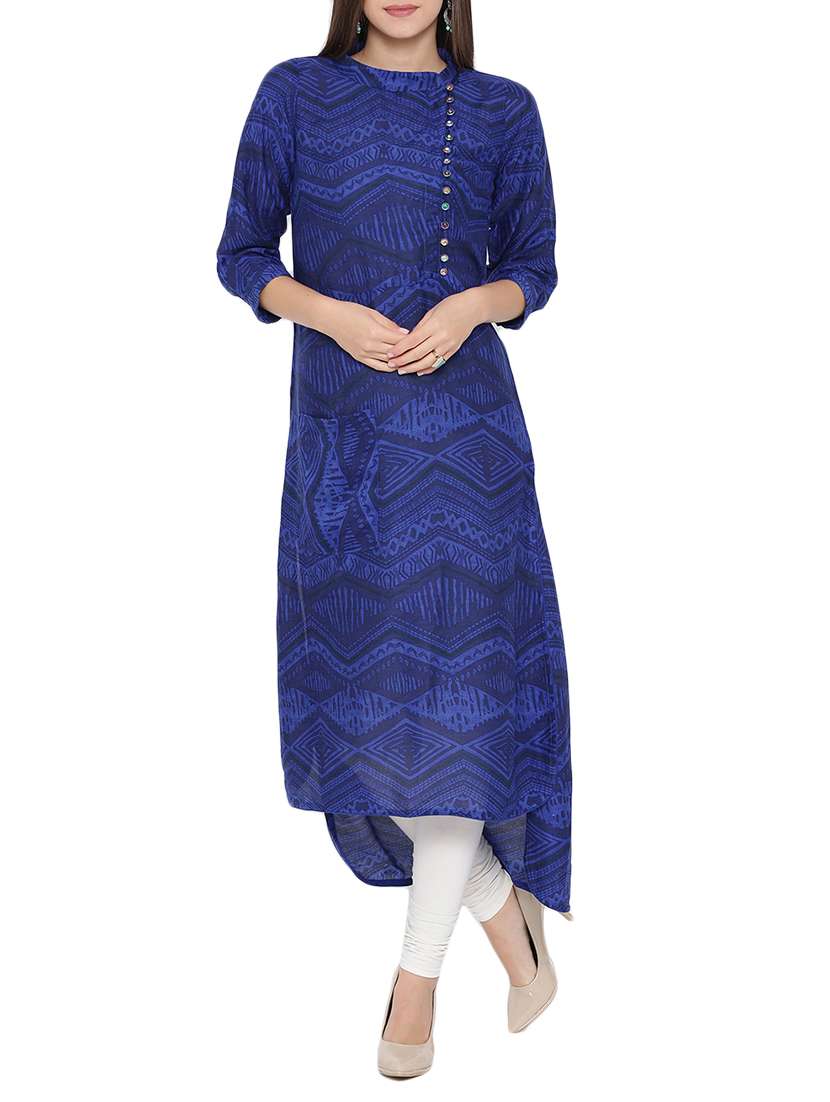 blue rayon indigo kurta