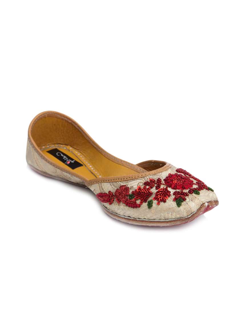 gold  embellished  fabric mojris