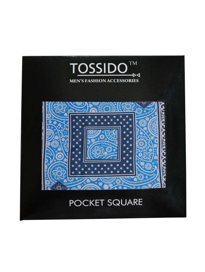 blue micro fiber pocketsquare - 12114803 -  Standard Image - 2
