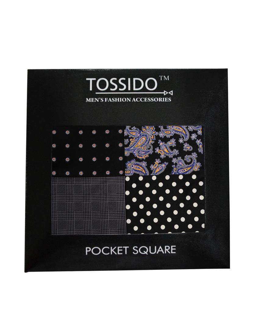 black micro fiber pocketsquare - 12114805 - Standard Image - 2