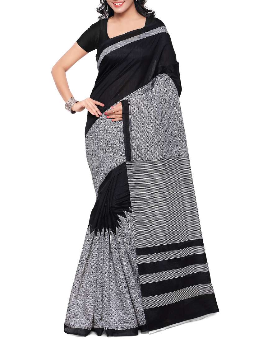 black art silk bhagalpuri saree with blouse
