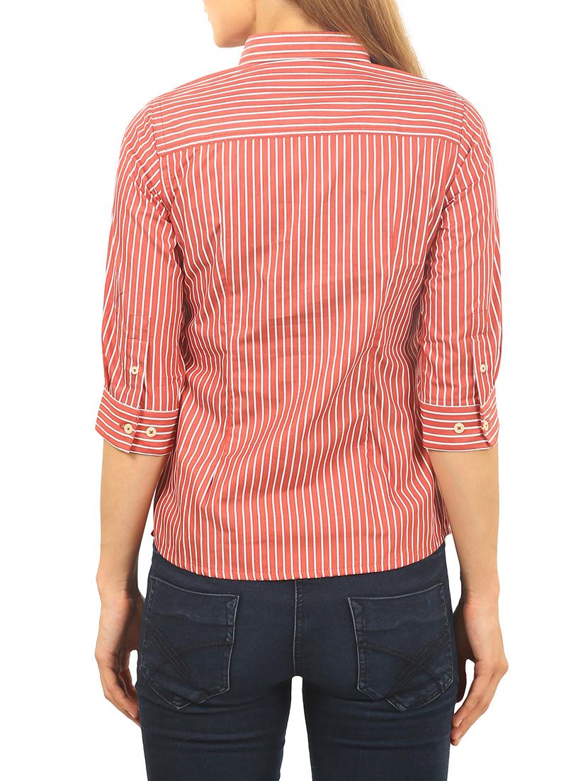 red striped cotton shirt - 12115921 - Standard Image - 2