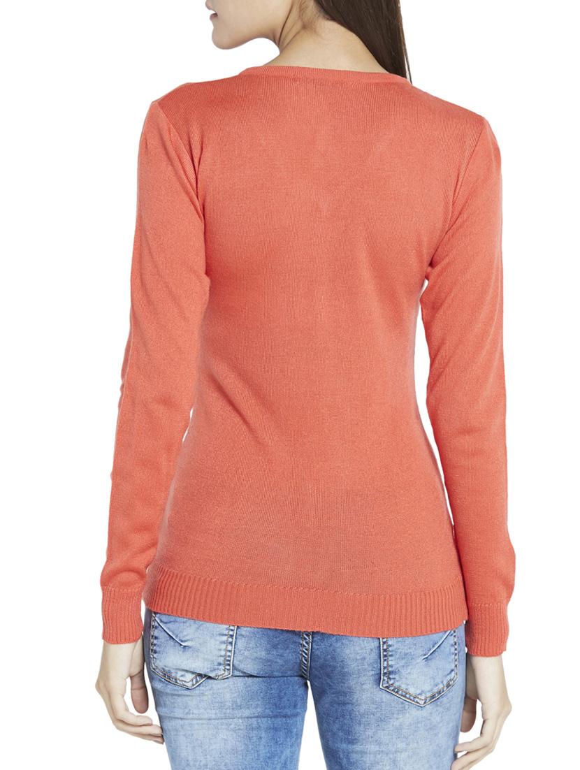 orange acrylic pullover - 12128520 - Standard Image - 2