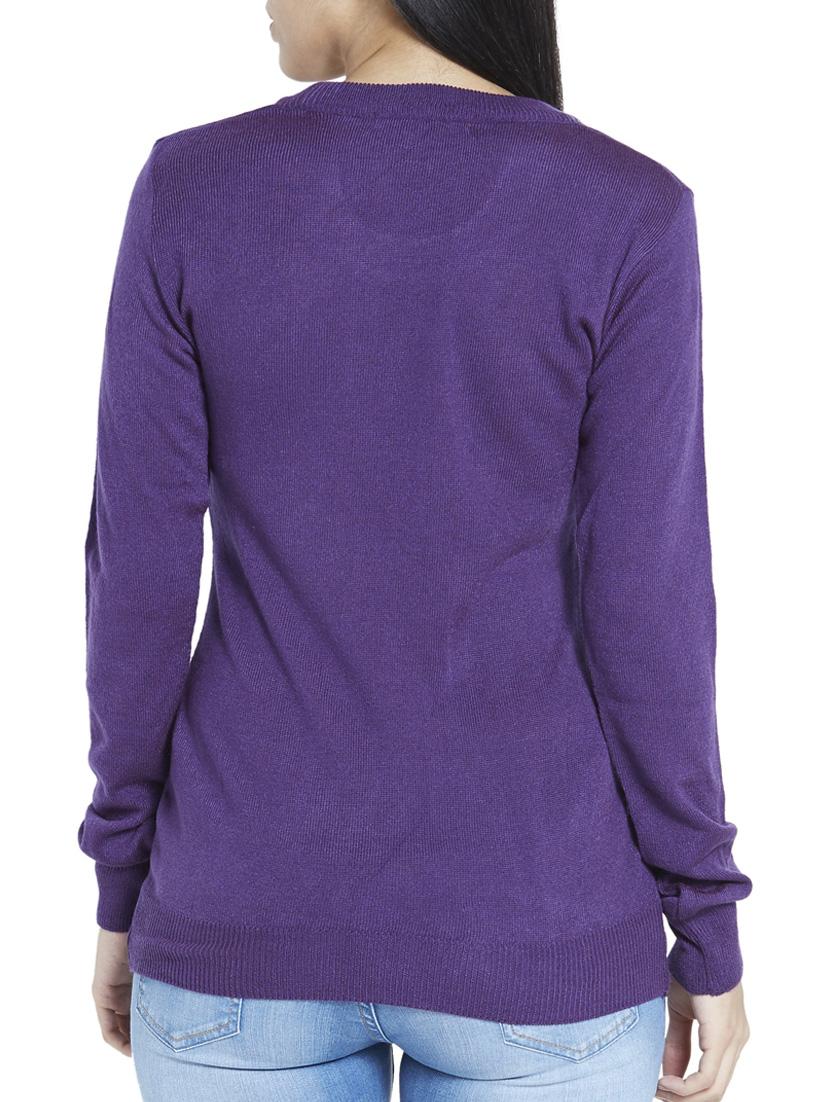 purple acrylic pullover - 12128527 - Standard Image - 2