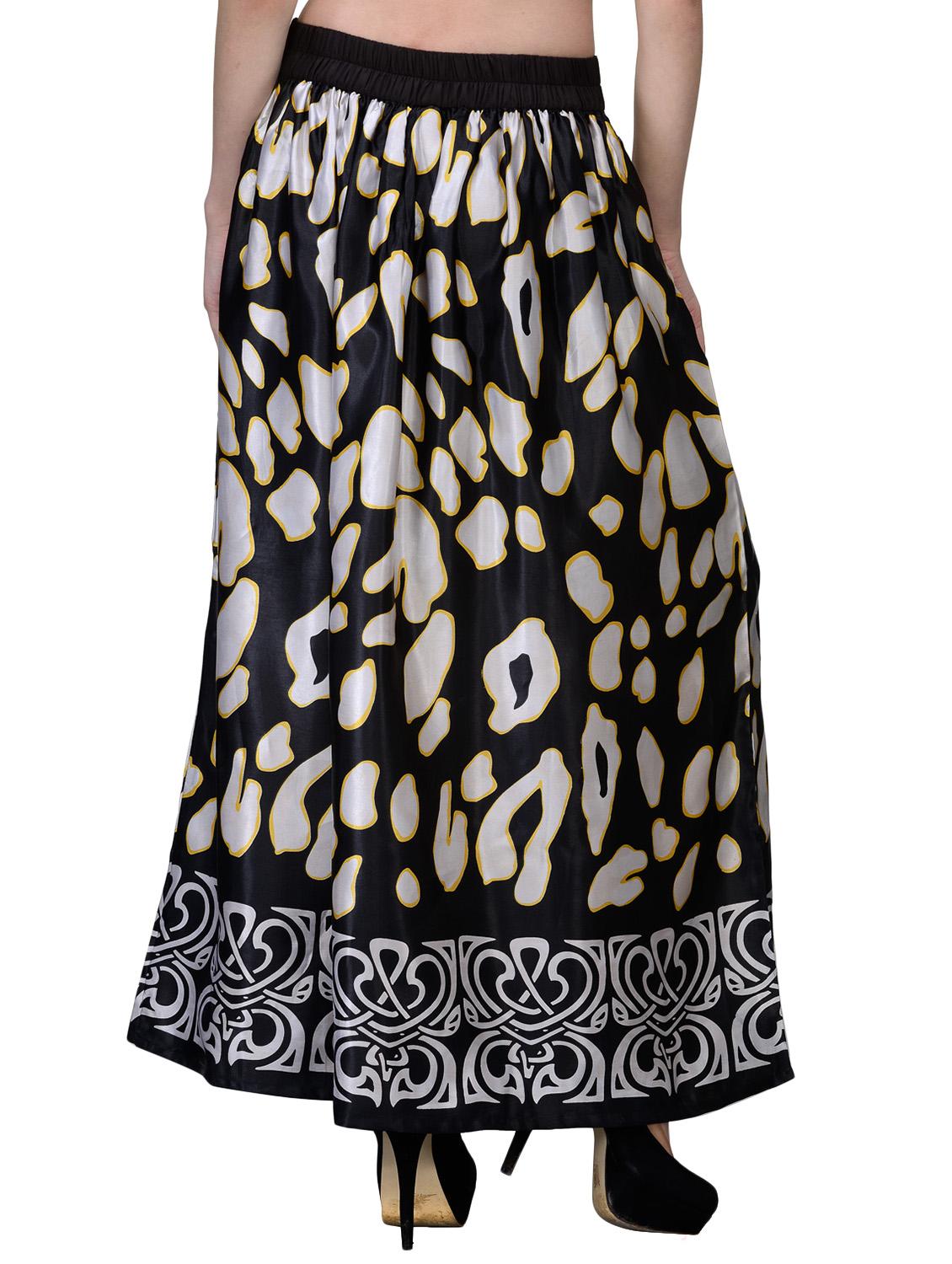 black satin maxi skirt - 12132480 - Standard Image - 2
