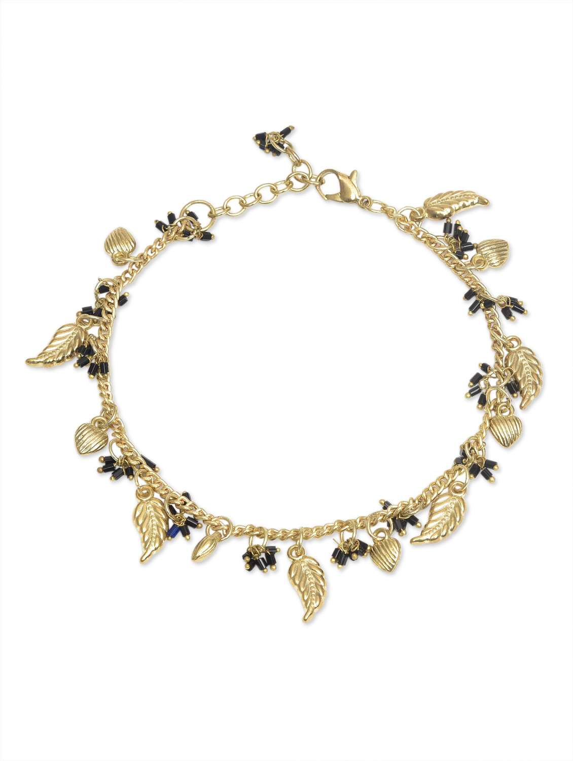 gold beaded anklet