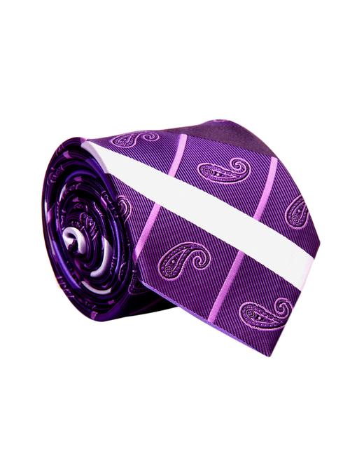 purple color, microfiber neck tie - 12140072 -  Standard Image - 0